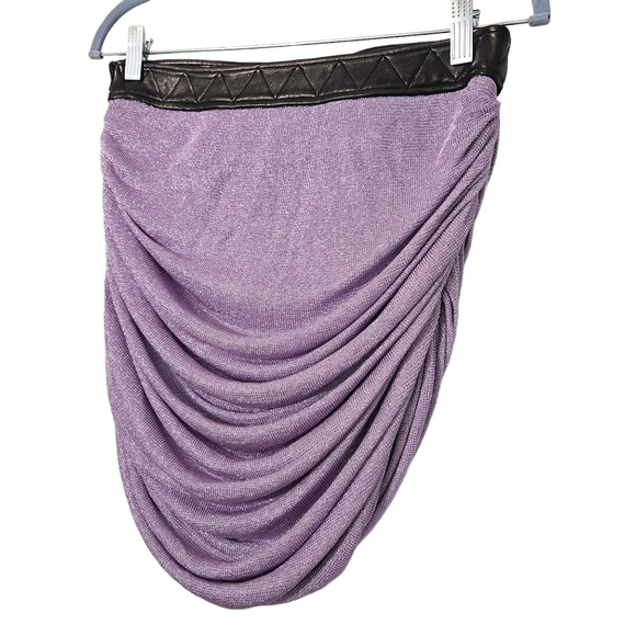 Khaite Lavender Draitton Draped Crystal Mesh Mini Skirt NWT - Picture 4 of 13